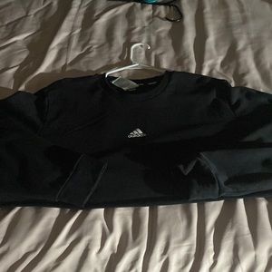 Cropped Black Adidas Crewneck